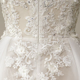 A Line Wedding Dress with Appliques