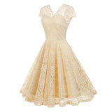 1950S Charming Pink Lace Cap Sleeve Sweetheart Neckline Vintage Swing Dress