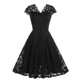 1950S Charming Pink Lace Cap Sleeve Sweetheart Neckline Vintage Swing Dress