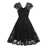 1950S Charming Pink Lace Cap Sleeve Sweetheart Neckline Vintage Swing Dress