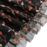 1950S Floral Embroidered Spaghetti Strap Vintage Dress