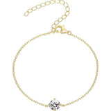 Gold Plated Solitaire Diamond Bracelets