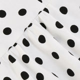 1950S Lapel Sleeveless Double breasted Polka Dot Cut Vintage Dress