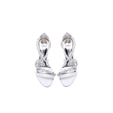 Open Toe Crystal Cross-Strap Stiletto Sandals