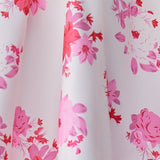 Pink A Line Floral Short Homecoming Dress