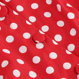 1950S Polka Dot Sleeveless Rock Cocktail Vintage Dress