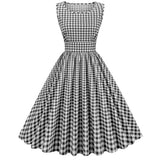 1950S Red and White Gingham Sleeveless A-Line Vintage Swing Dress