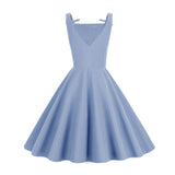 1950S Retro Bow Strap Sleeveless Vintage Dress