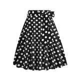 1950S Retro Polka Floral Dot Printed Skirt