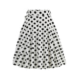 1950S Retro Polka Floral Dot Printed Skirt