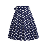 1950S Retro Polka Floral Dot Printed Skirt