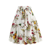 1950S Retro Polka Floral Dot Printed Skirt