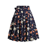 1950S Retro Polka Floral Dot Printed Skirt
