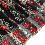 1950S V-Neck Sleeveless Havy Embroidery Retro 50S dress Hepburn Vintage Dress