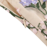 1950S V-Neck Sleeveless Havy Embroidery Retro 50S dress Hepburn Vintage Dress